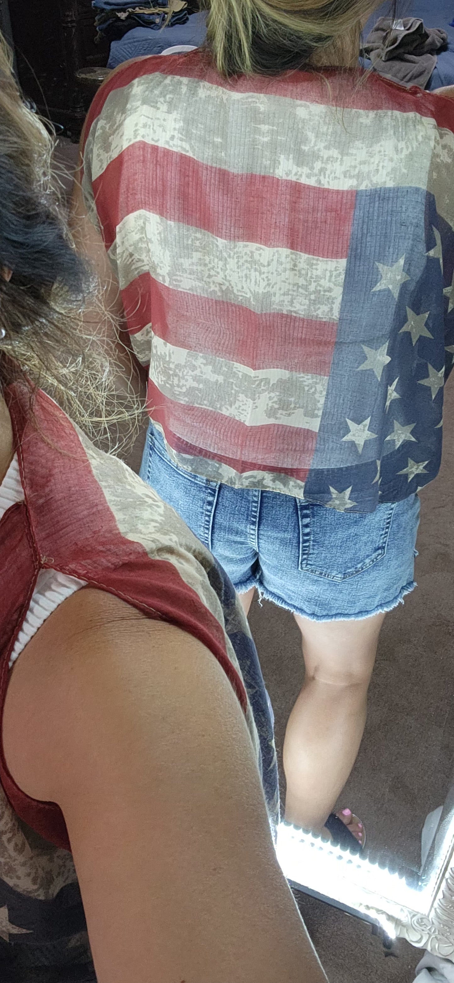 Vintage American Flag Cover Up