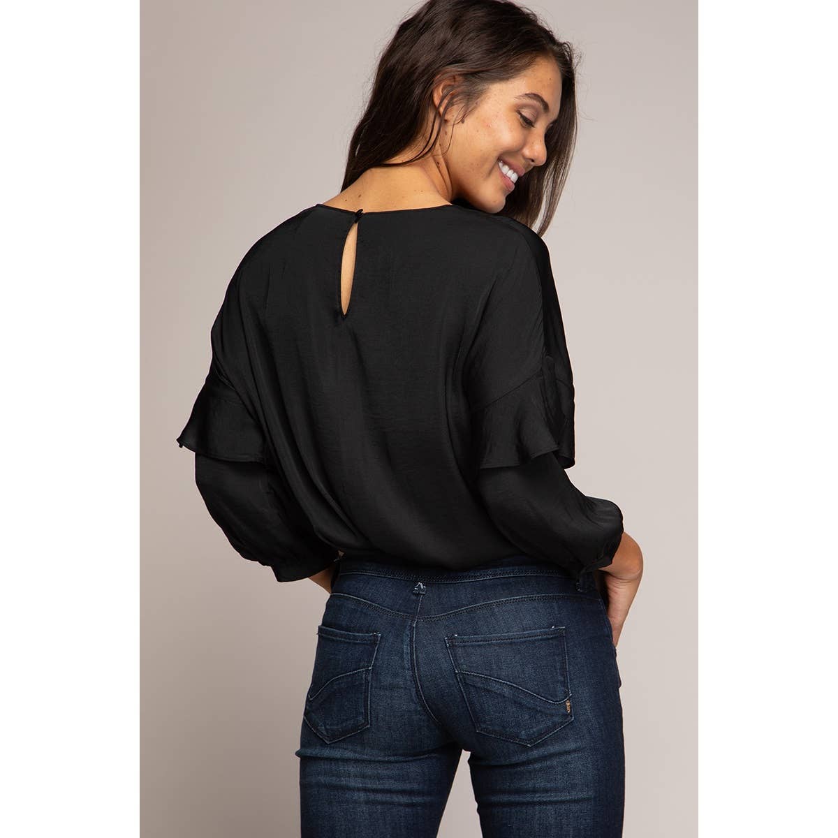 Flowy Blouse With Ruffle Detail