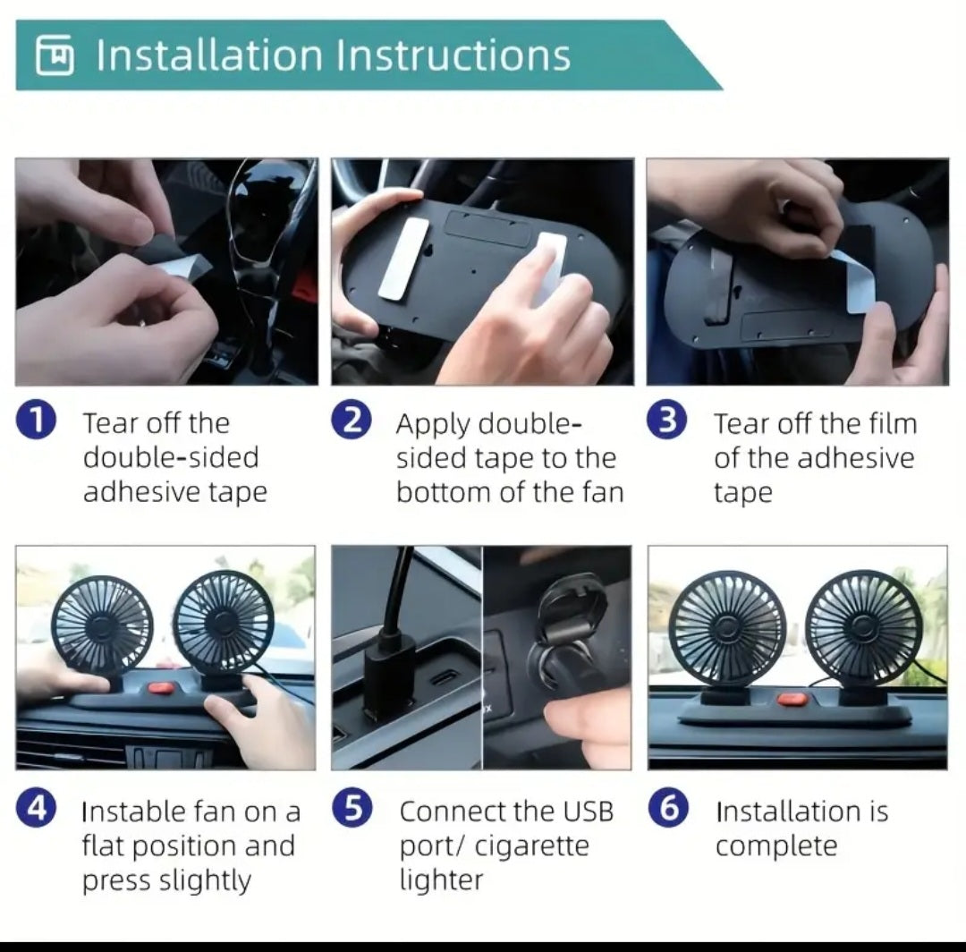 Compact Dual-Head Fan