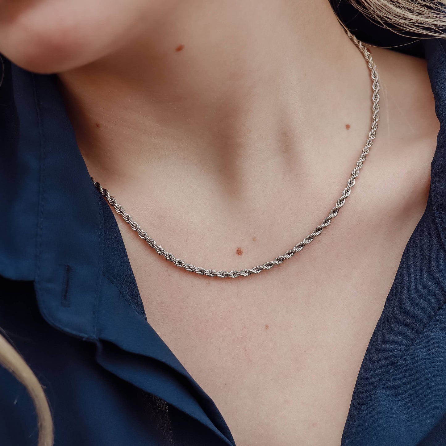 SS Rope Chain Necklace - 100% Waterproof