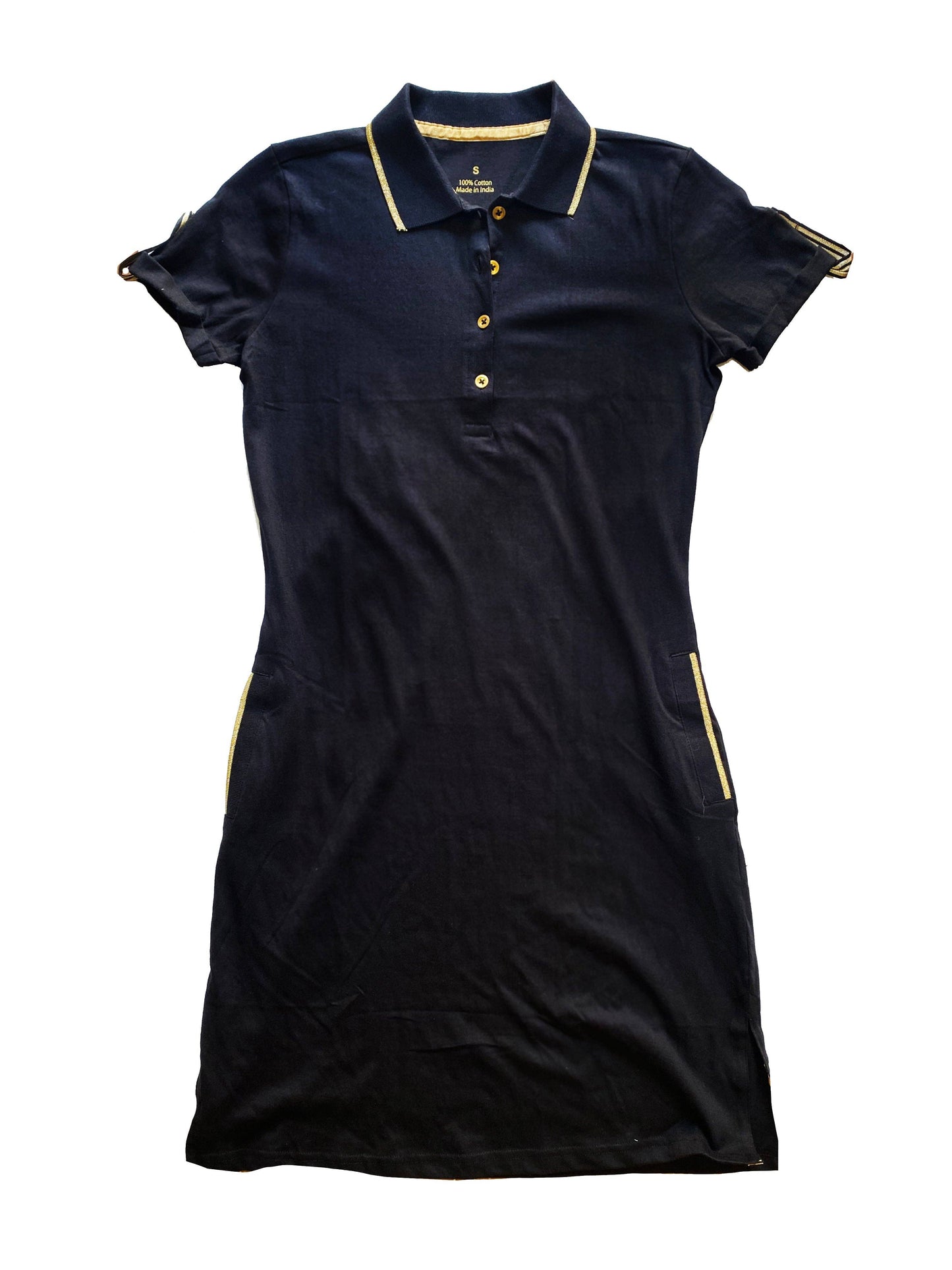 Black and Gold Adult Lurex Dress