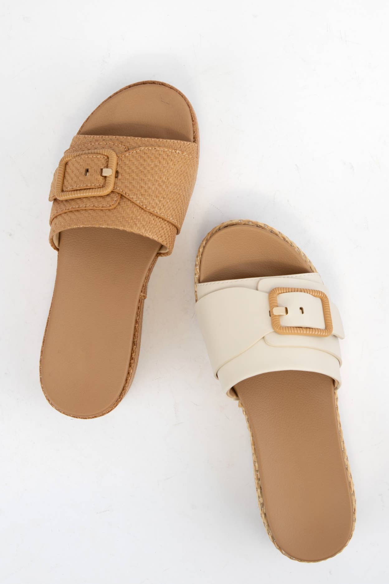 LULAH BUCKLE STRAP DESIGN PLATFORM SLIP-ON SANDALS