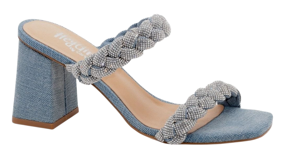 Blue Denim French Kiss Heels