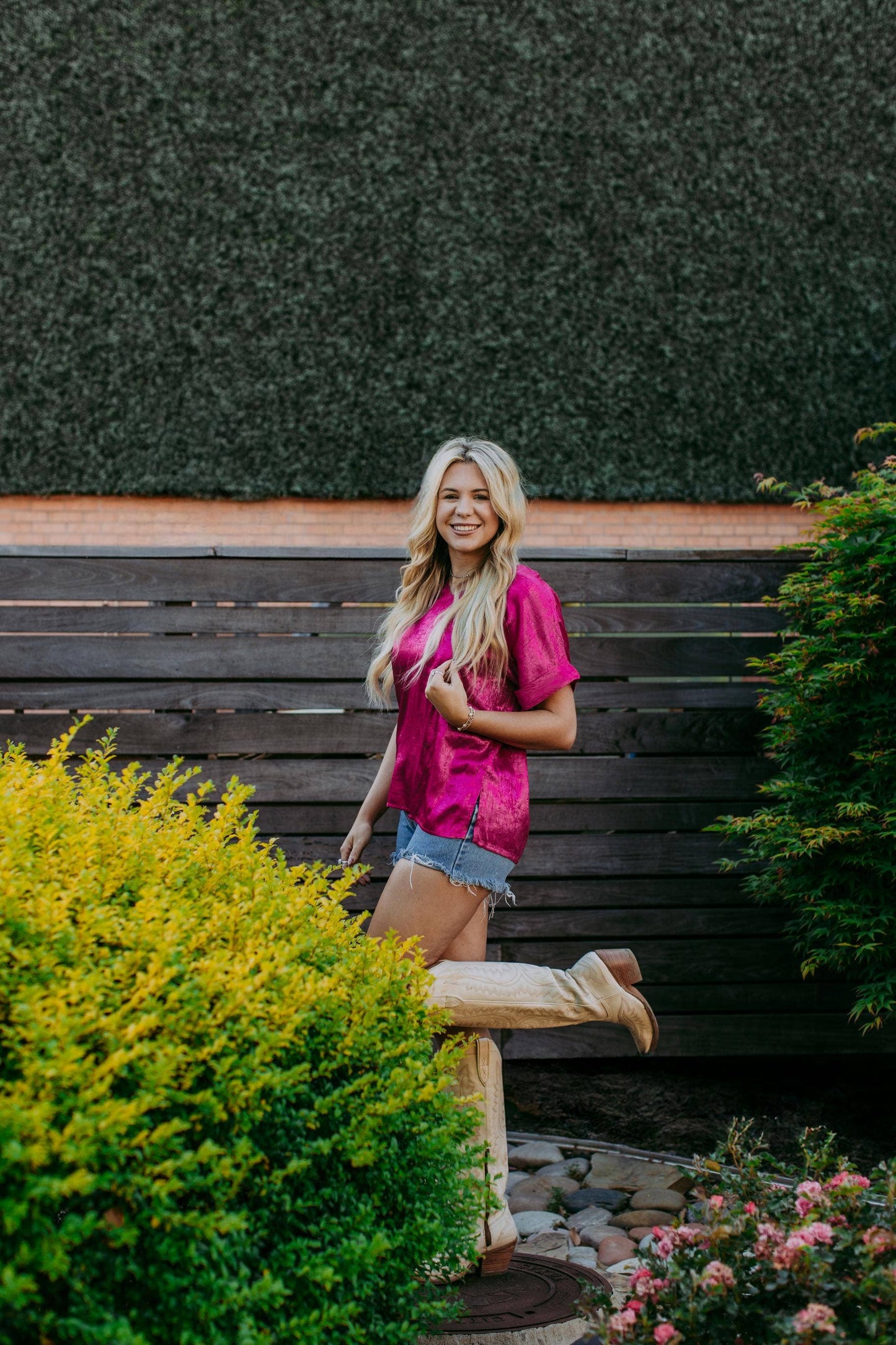 Metallic Blouse - Pink