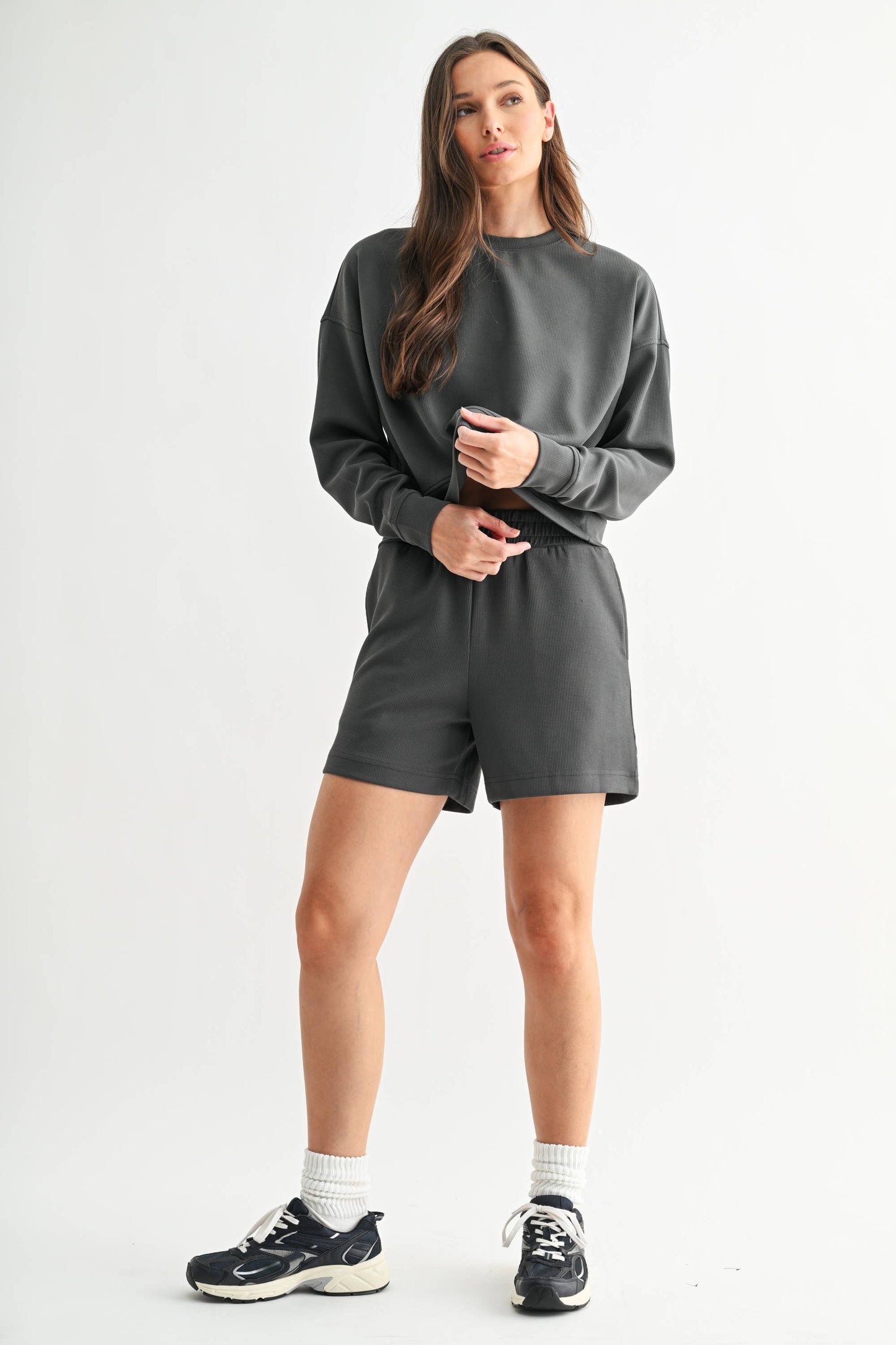Luxe Sand Wash Rib Lounge Shorts