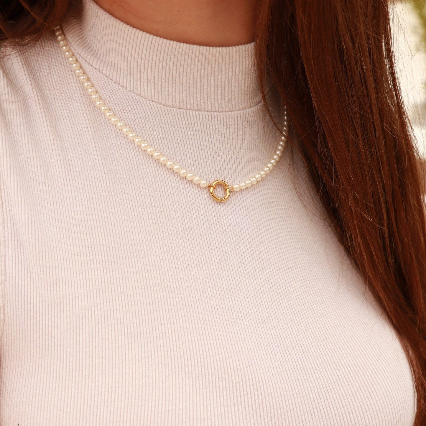 Pearl Charm Keeper Necklace