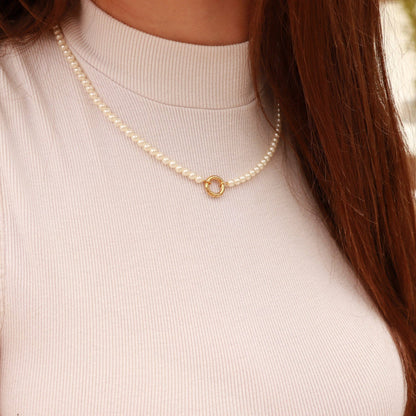 Pearl Charm Keeper Necklace