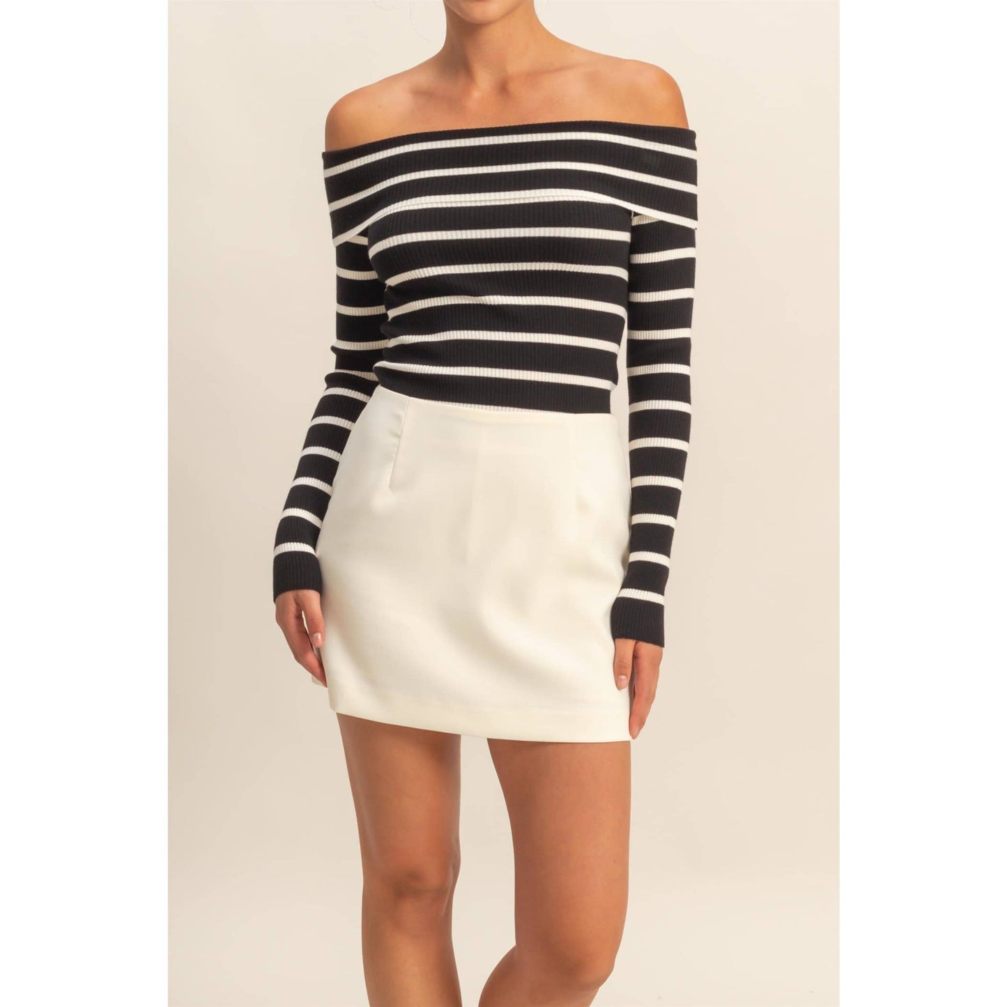 High-Waist Classic A-Line Mini Skort