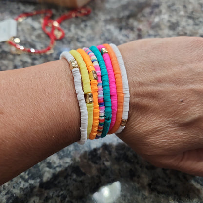 Clay beads bracelets