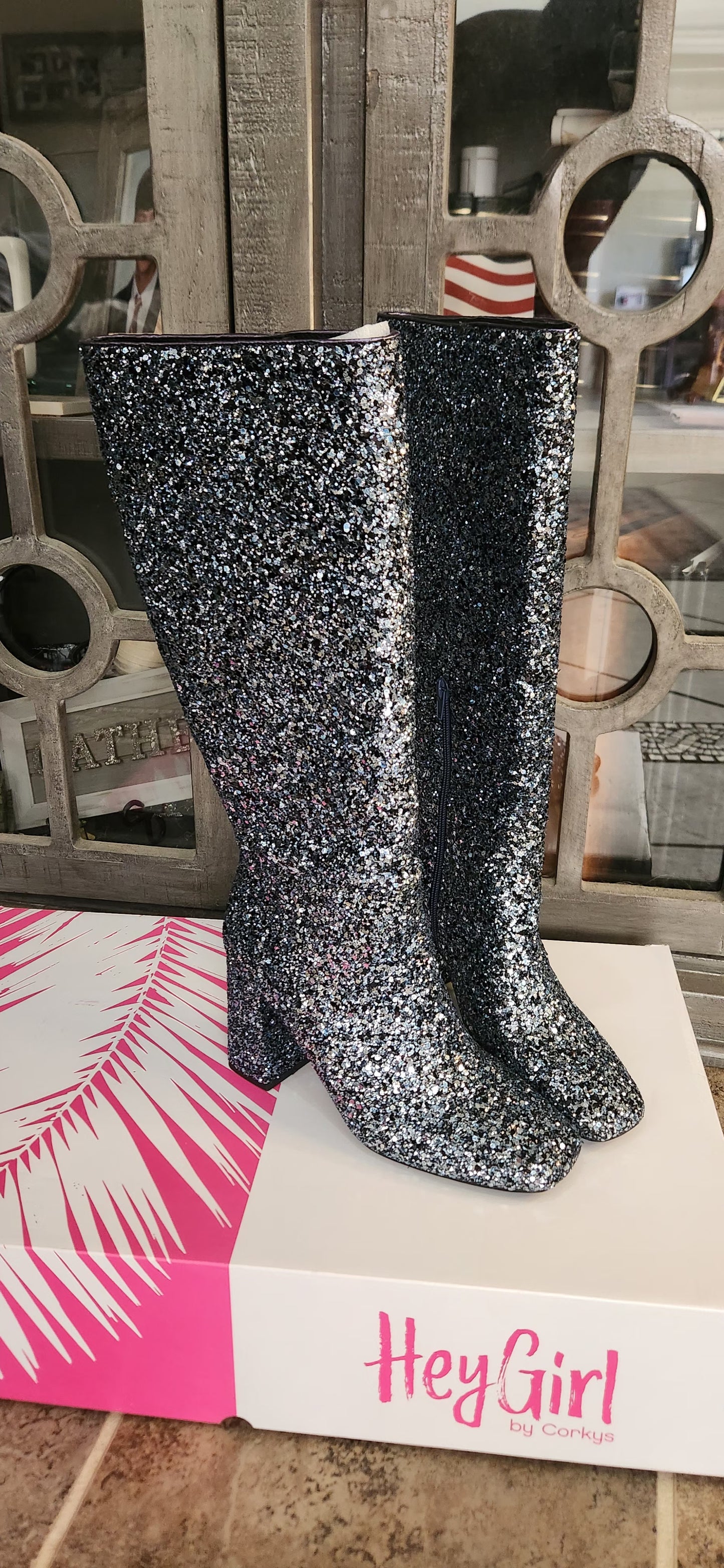 Corky's Yolo Sapphire Blue Glitter Boots