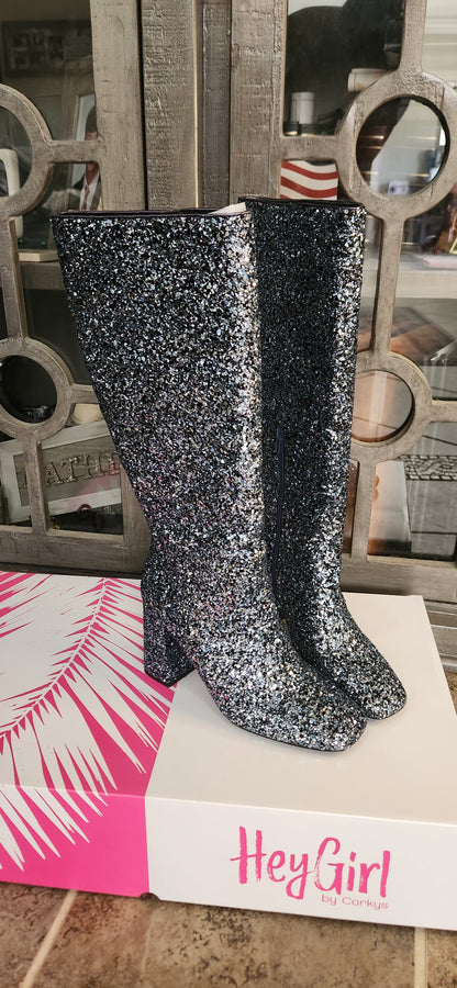 Corky's Yolo Sapphire Blue Glitter Boots