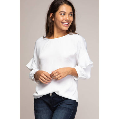 Flowy Blouse With Ruffle Detail