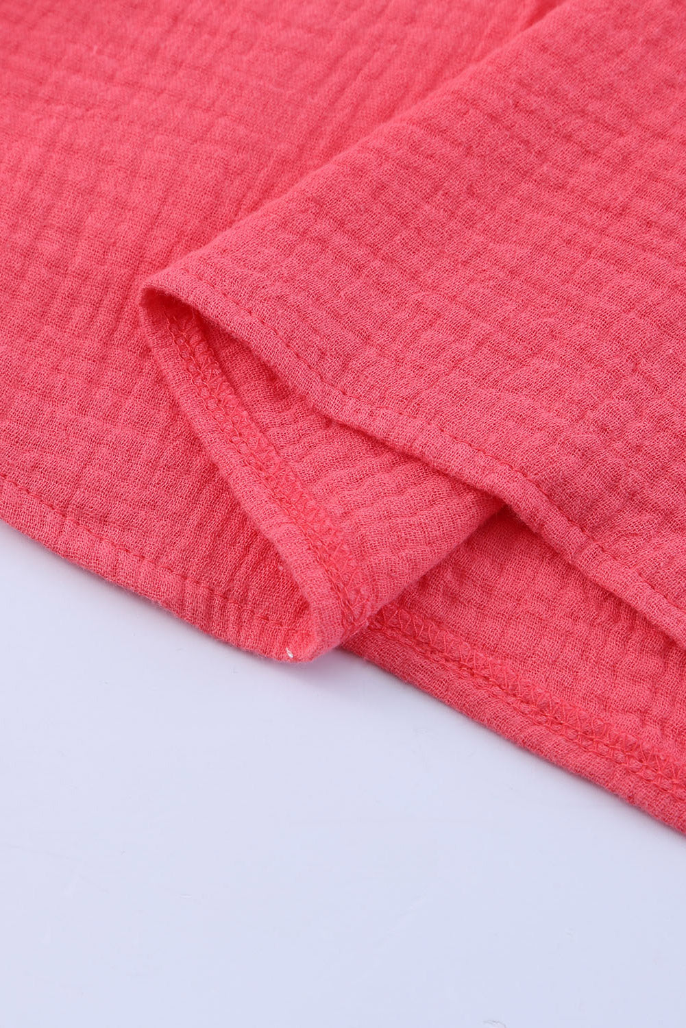 Sky Blue Flutter Sleeve Frilled Neck Textured Blouse