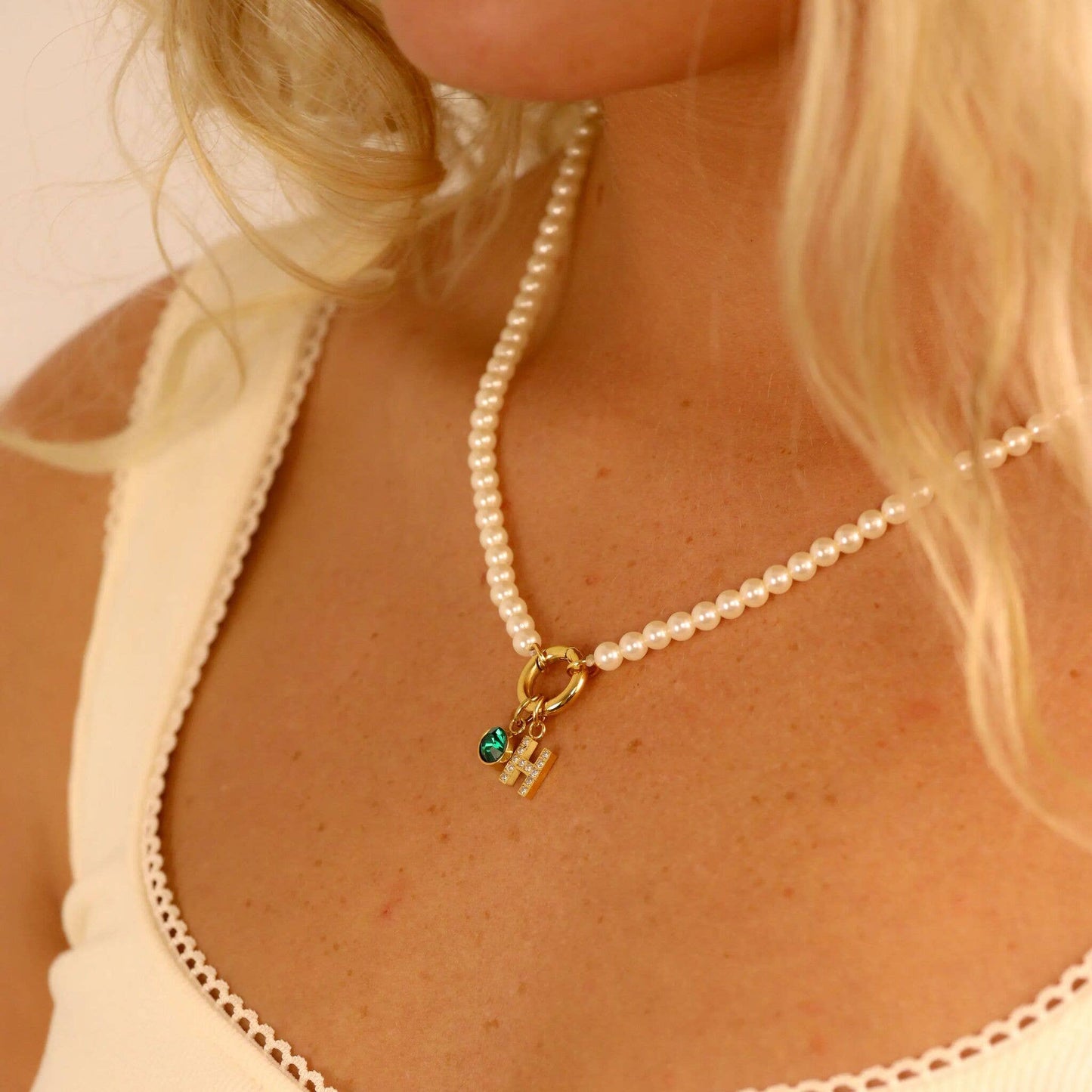 Pearl Charm Keeper Necklace