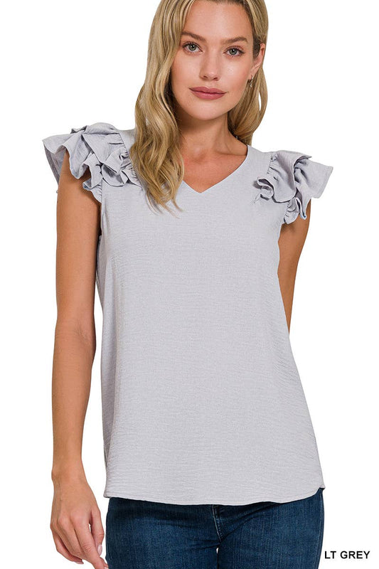 Ruffle Sleeve Blouse