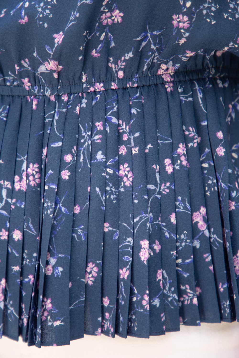Kailani short sleeve pleated floral print top
