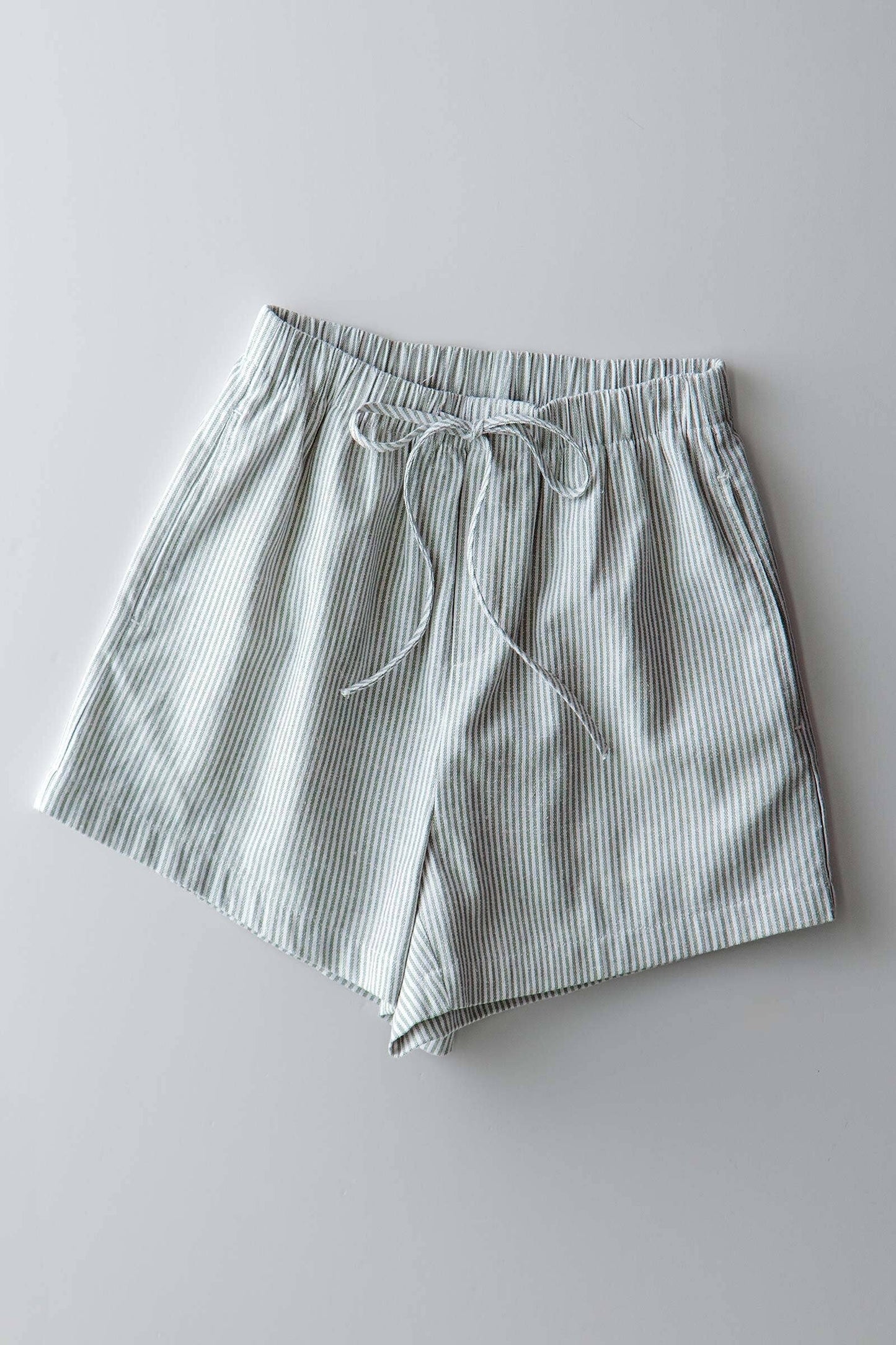 Breezy Striped Cotton-Blend Drawstring Shorts
