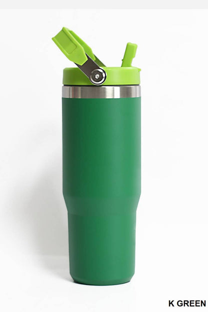 Mardi Gras 30 oz Tumbler Flip Straw