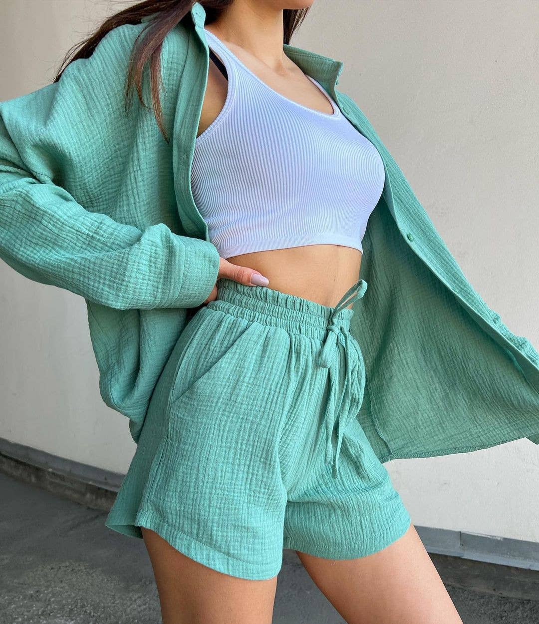 Top and Shorts Lounge Beach Set