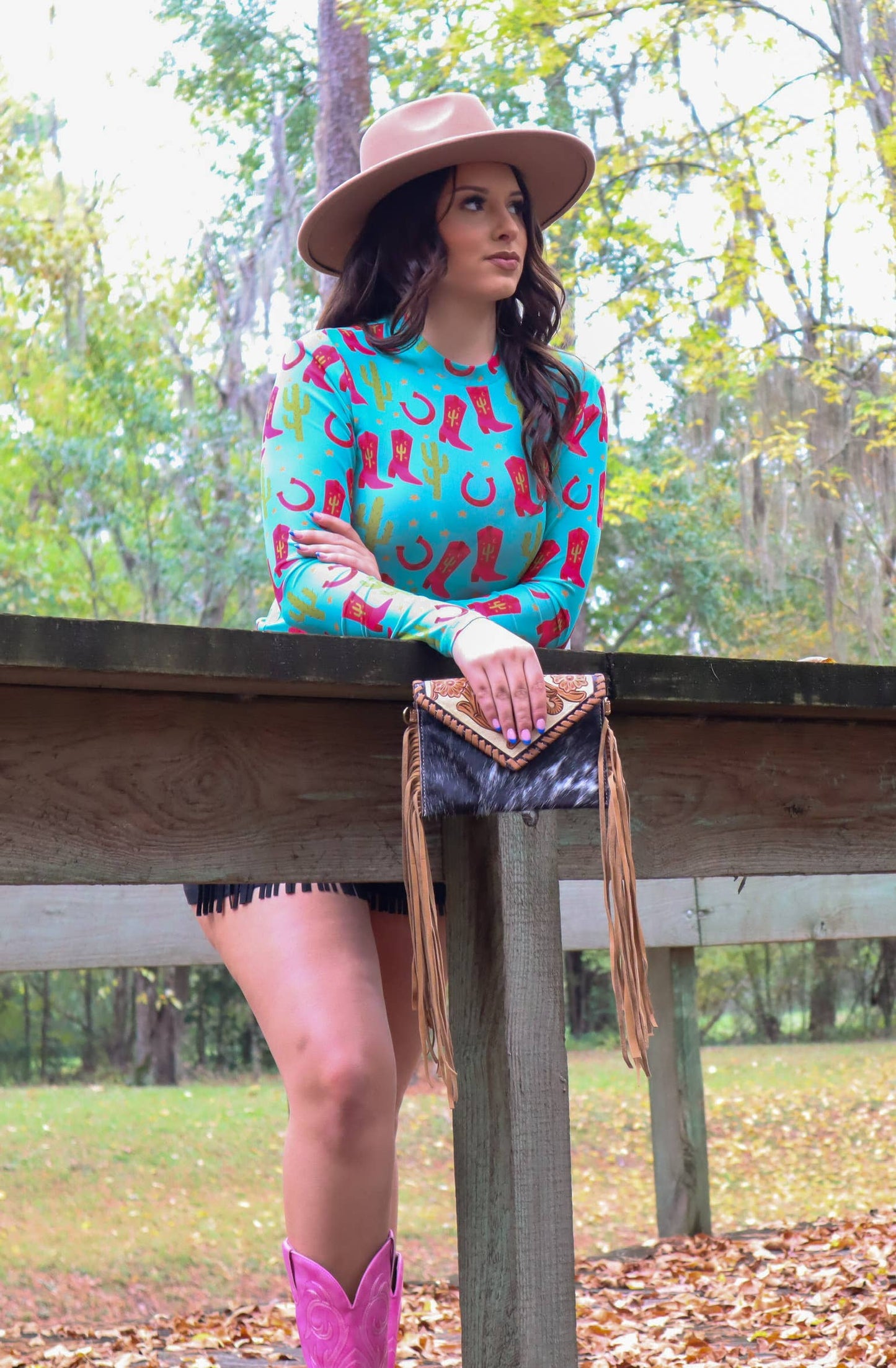 Cactus Boots Mesh Top
