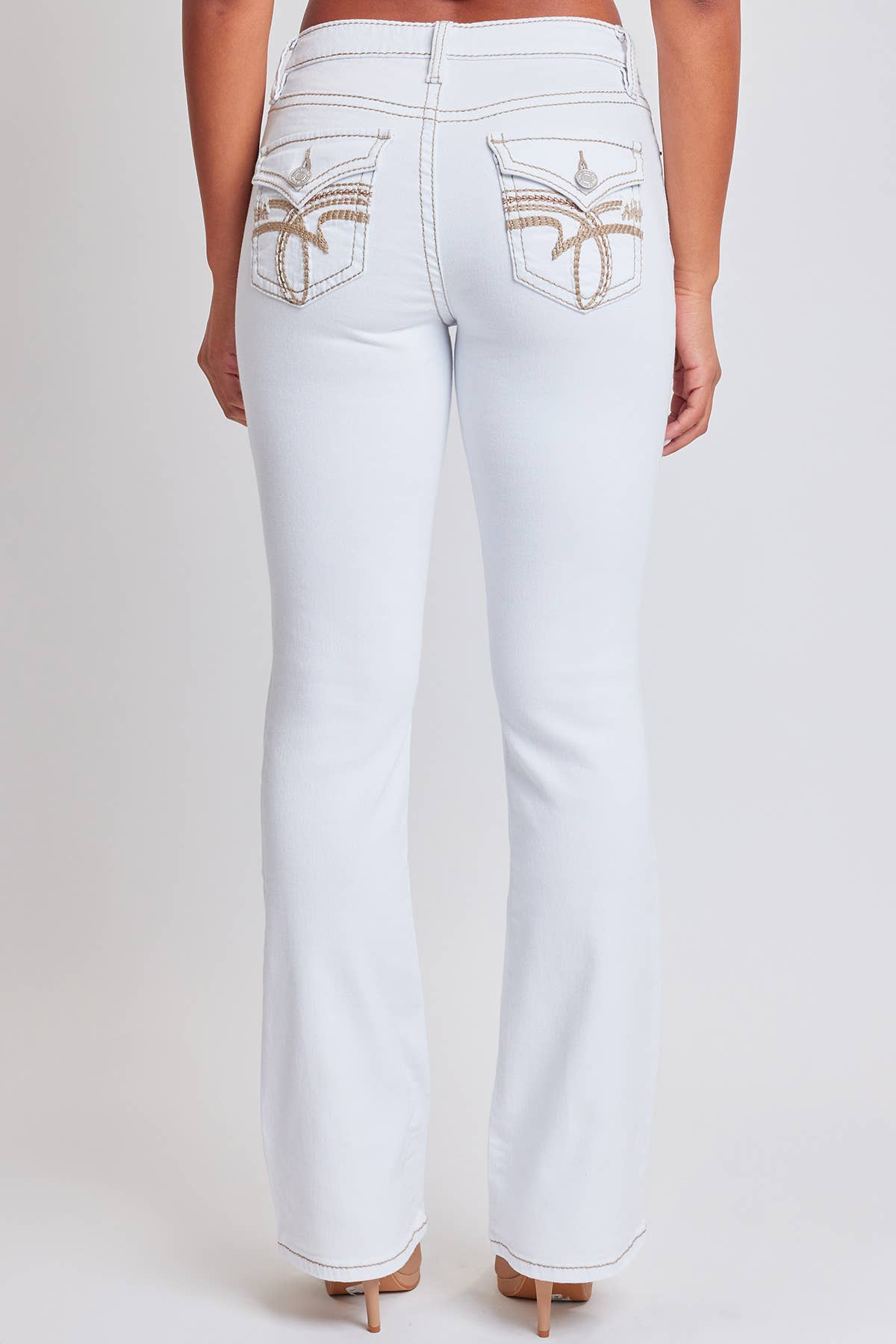 Heavy Stitch Mid-Rise Bootcut W/Embroidery