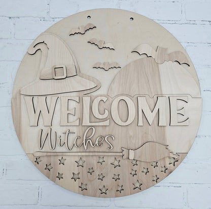 Welcome Witches Door Hanger