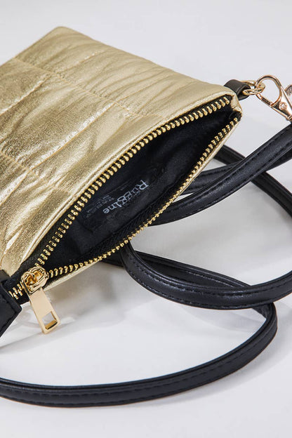 Insulated Metallic Bubble Cross Body Bag