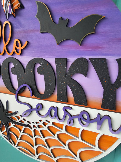 Hello Spooky Season Door Hanger