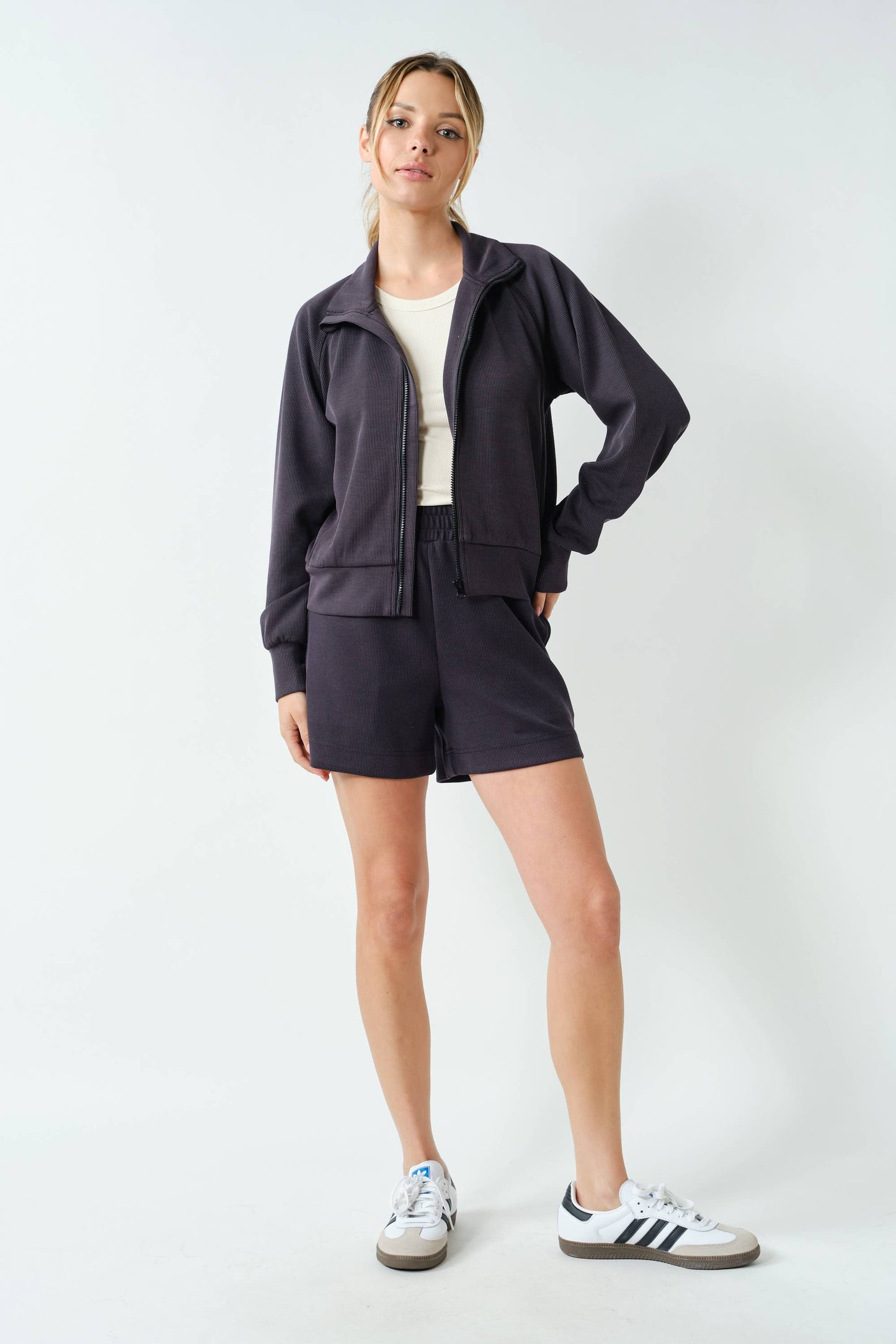 Luxe Sand Wash Rib Lounge Shorts