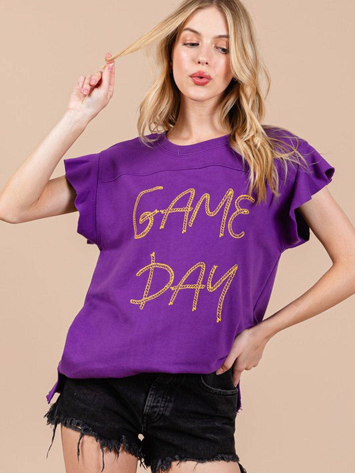GAME DAY Short-sleeve knit Top