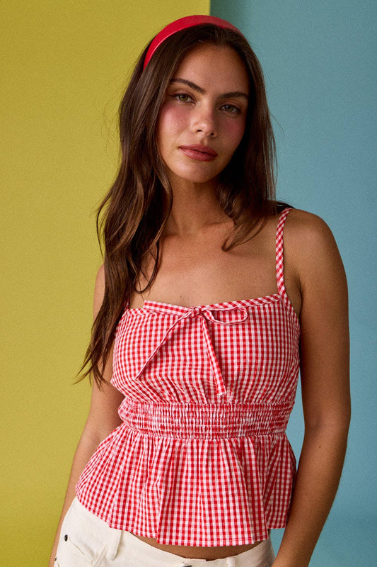 Gingham Fashion Tank Top