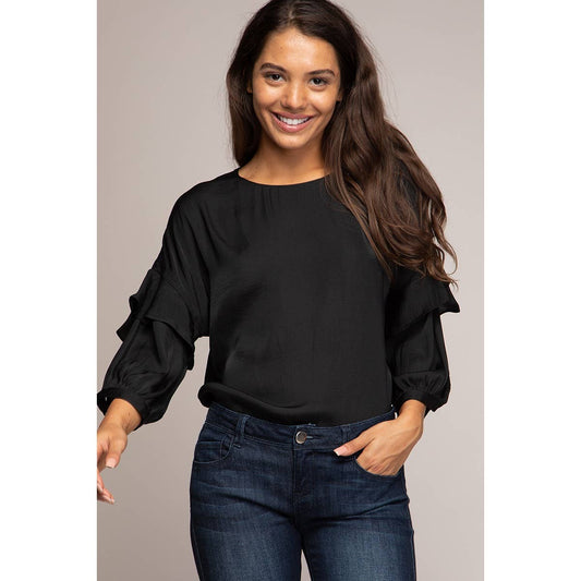 Flowy Blouse With Ruffle Detail