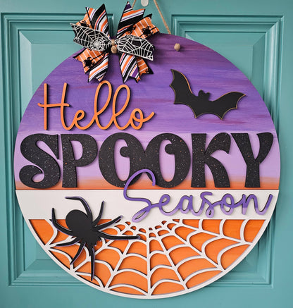 Hello Spooky Season Door Hanger
