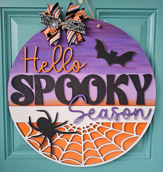 Hello Spooky Season Door Hanger