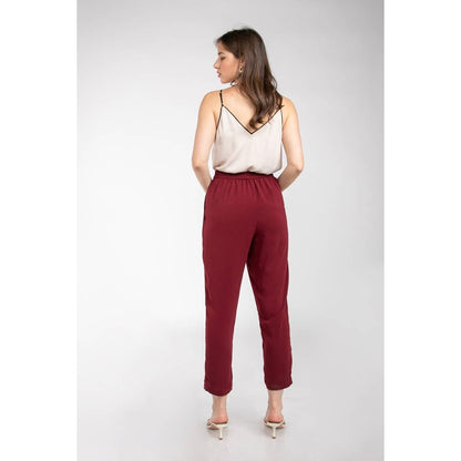 Long Slim, Leg Slit Front Tapered Pants