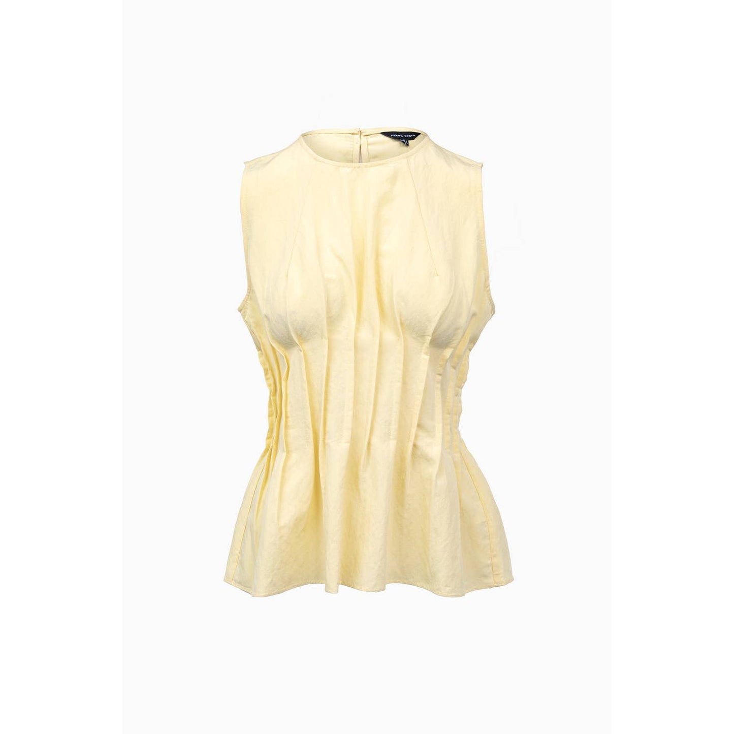 Pleated Peplum Sleeveless Top