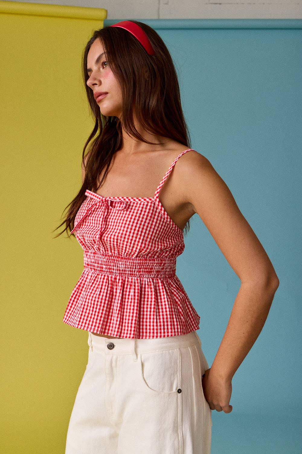 Gingham Fashion Tank Top