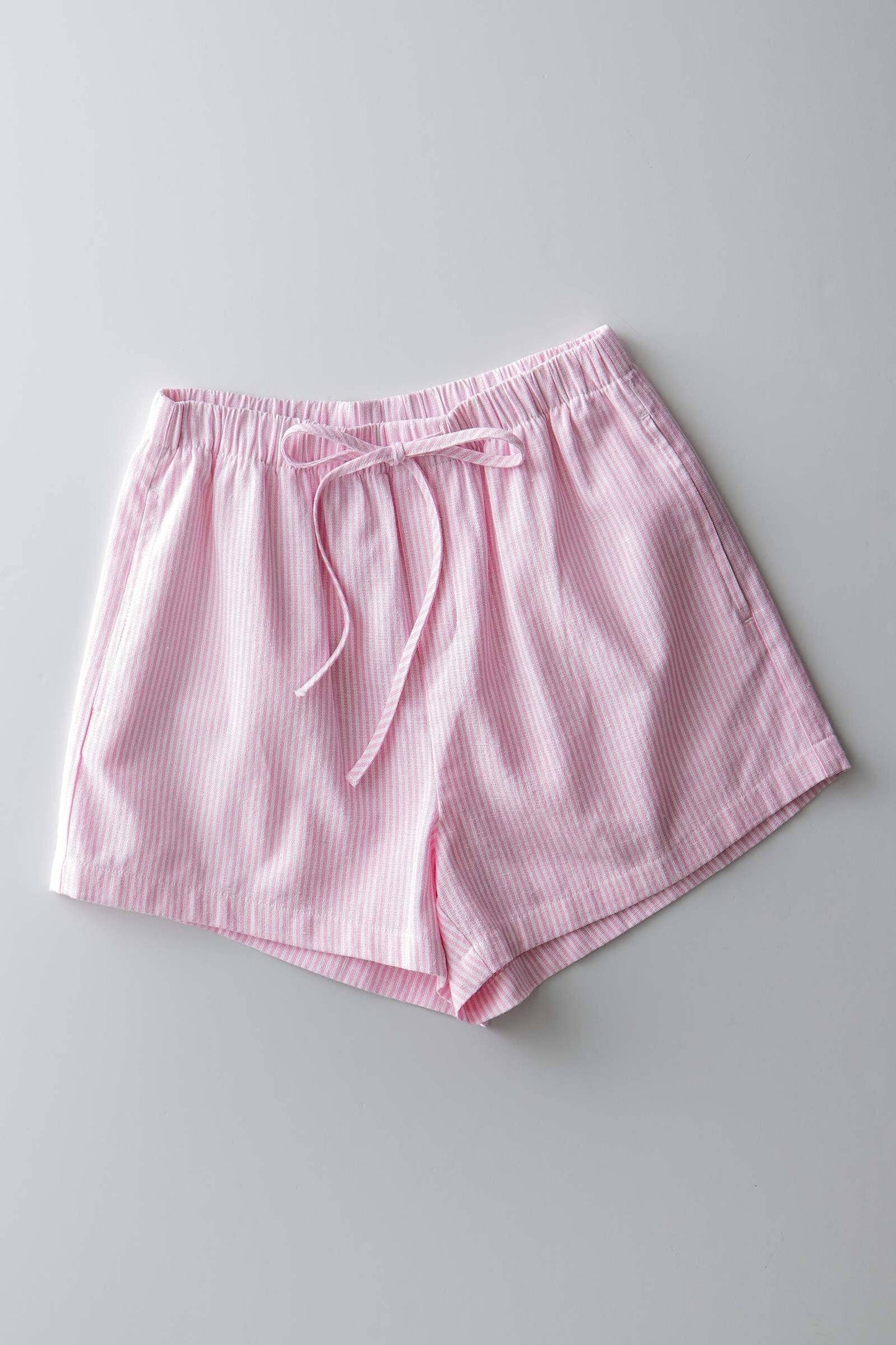 Breezy Striped Cotton-Blend Drawstring Shorts