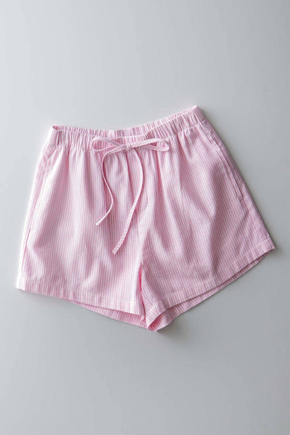 Breezy Striped Cotton-Blend Drawstring Shorts