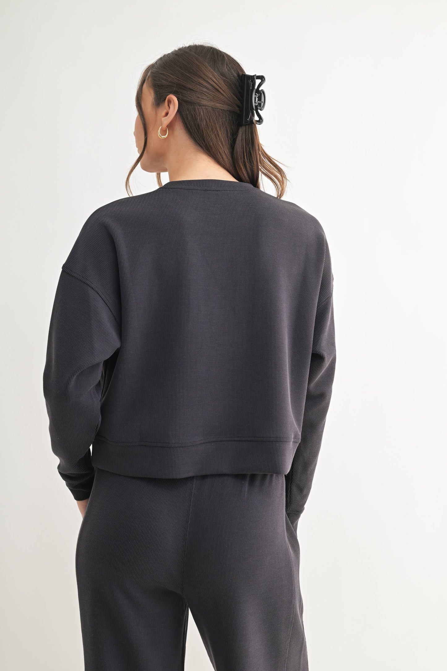 Luxe Sand Wash Rib Sweater