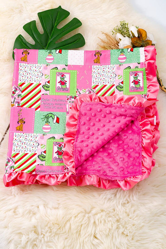 PINK CHRISTMAS CHARACTER PRINTED BLANKET BKG40025 🎄