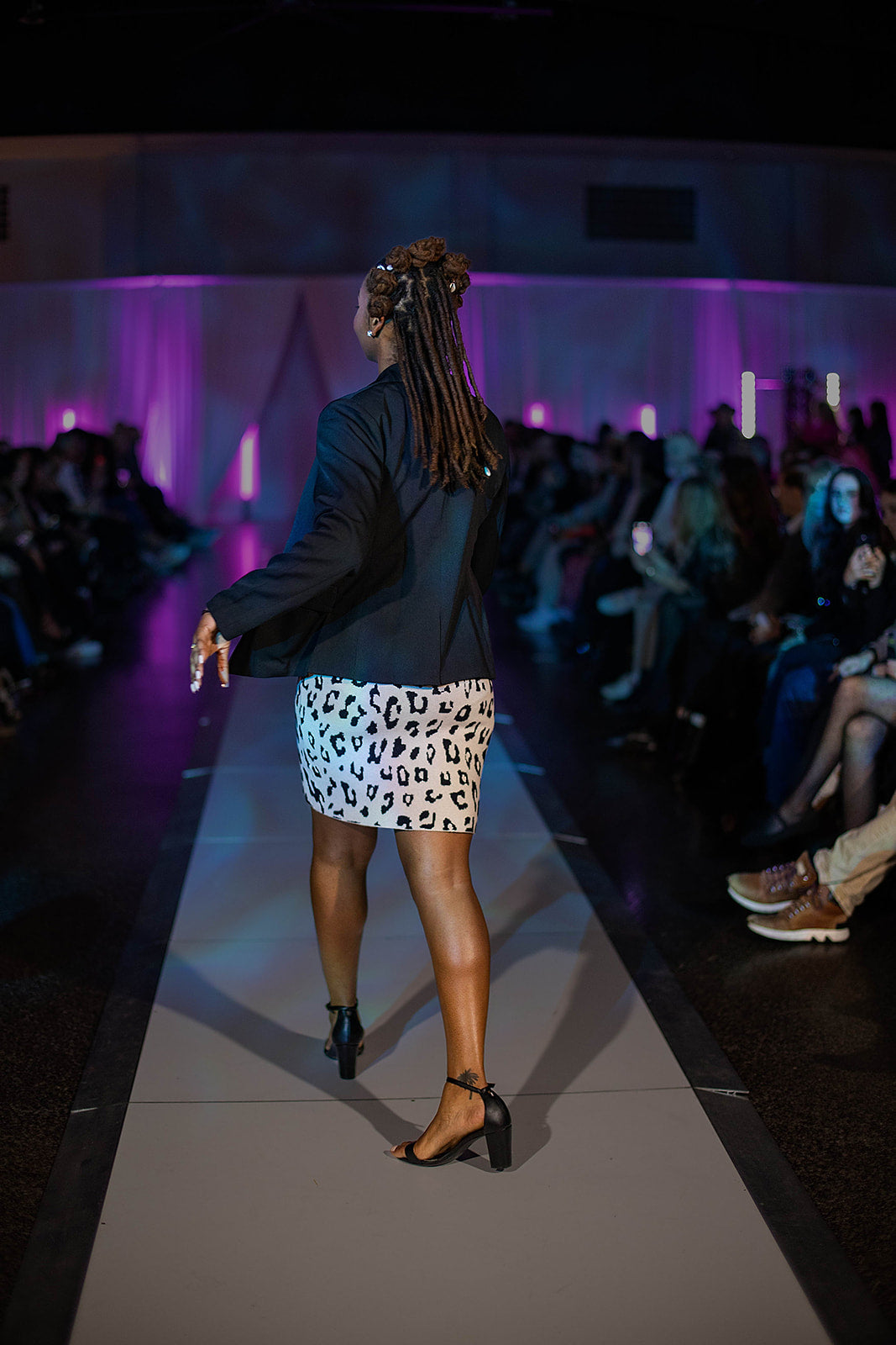 Animal Knit Midi Dress