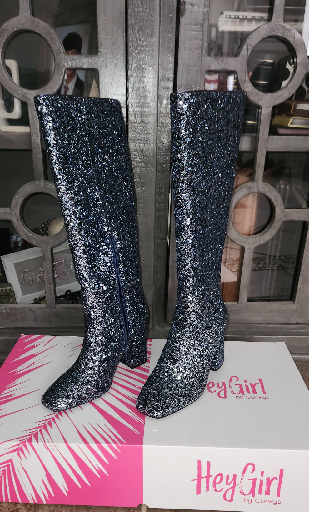Corky's Yolo Sapphire Blue Glitter Boots