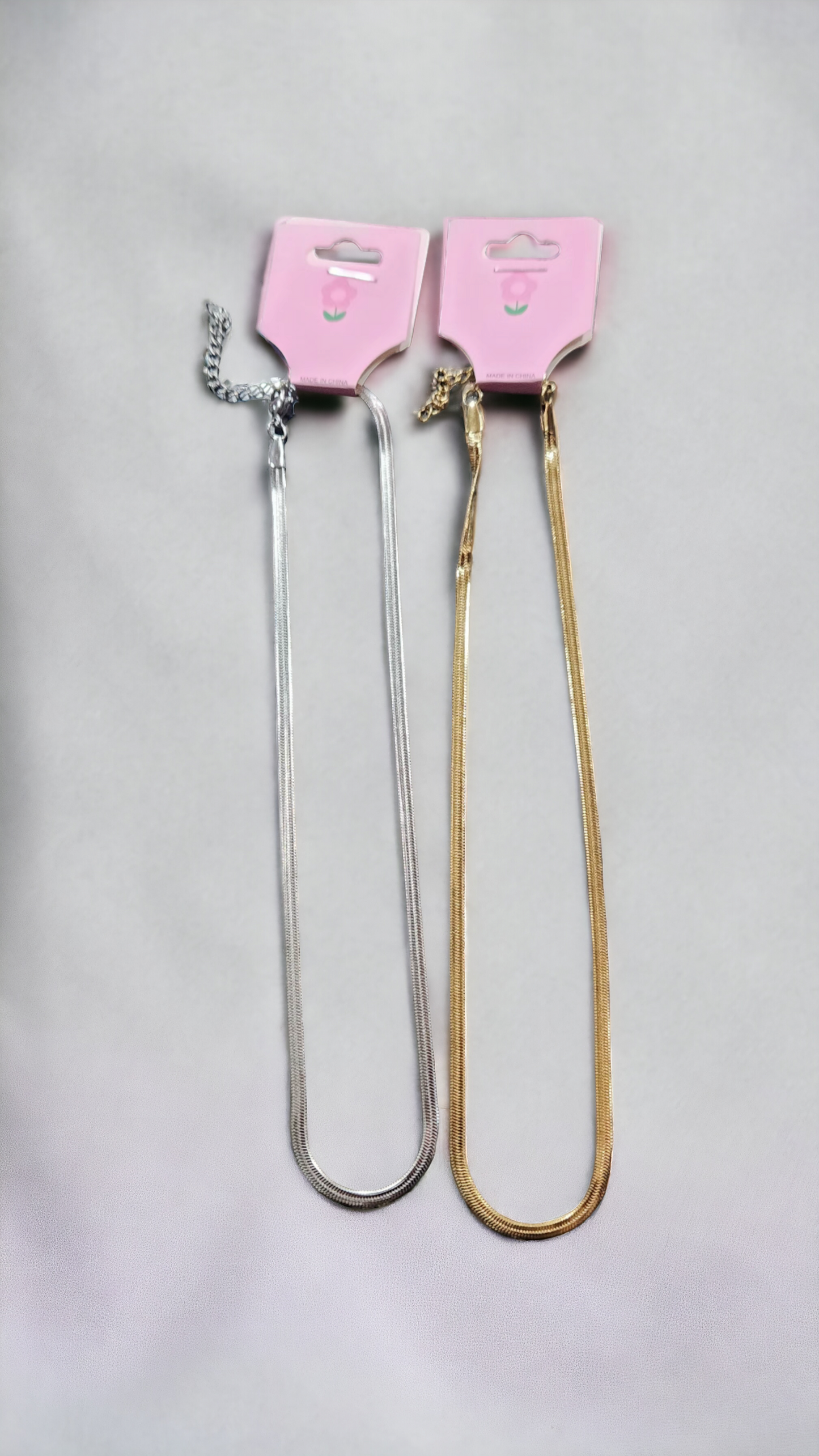 Stainless Steel Flat Snake Bone Necklace Extension Chain - 16"