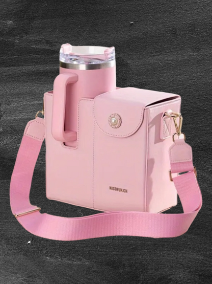 Water Cup carrier crossbody/messager bag with adjustable strap