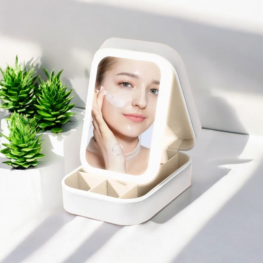 Mini Travel Makeup Bag With LED Lighted 2 in 1