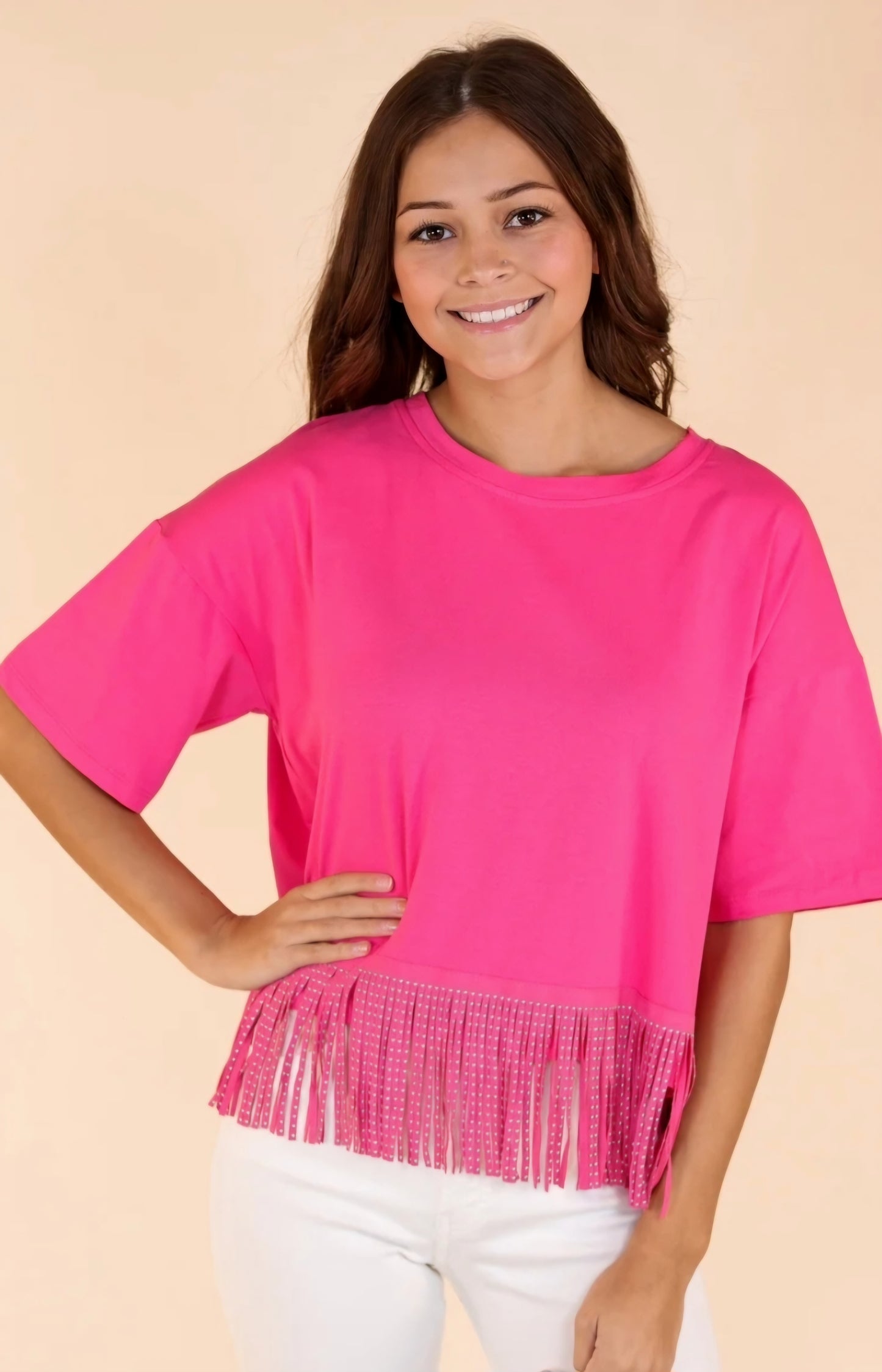 Fringe Boxy Crop Top