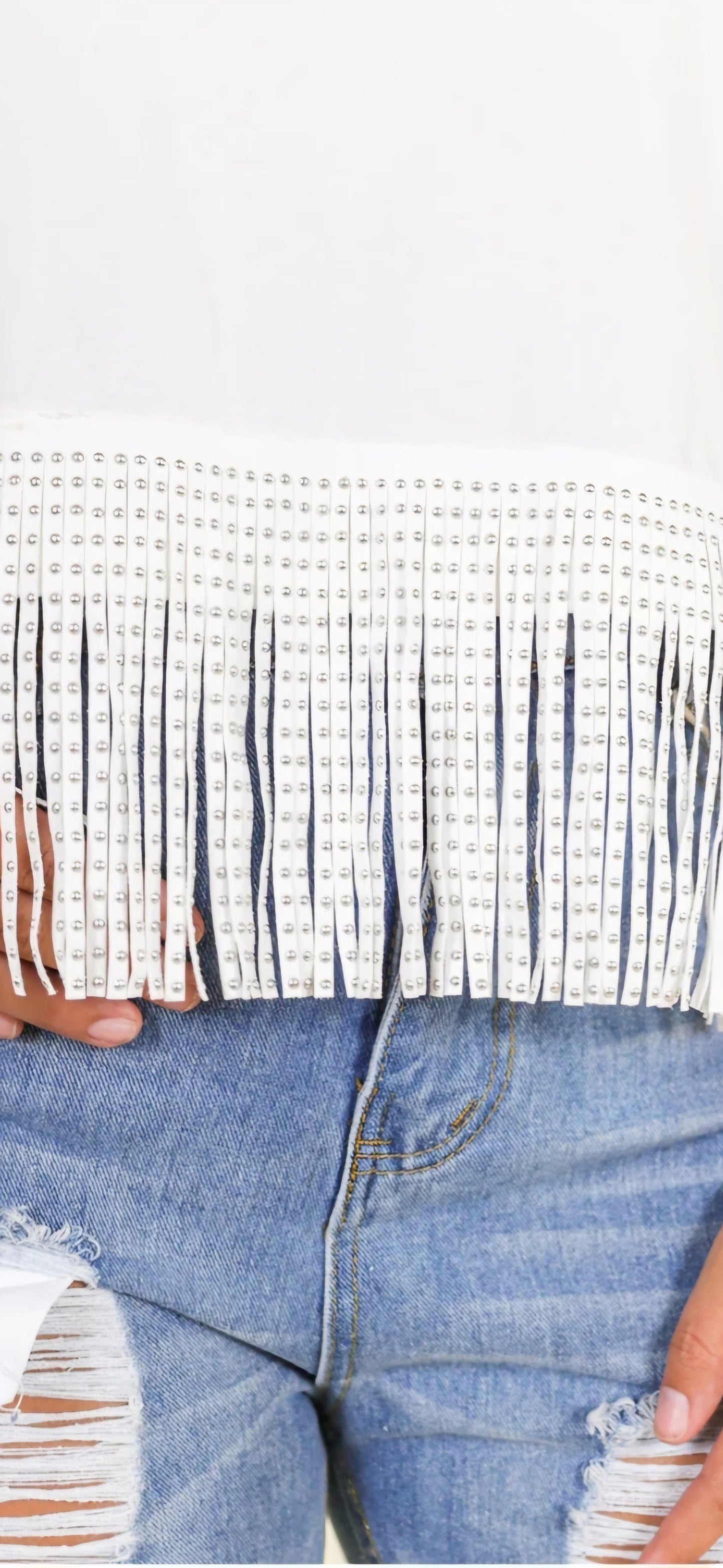 Fringe Boxy Crop Top