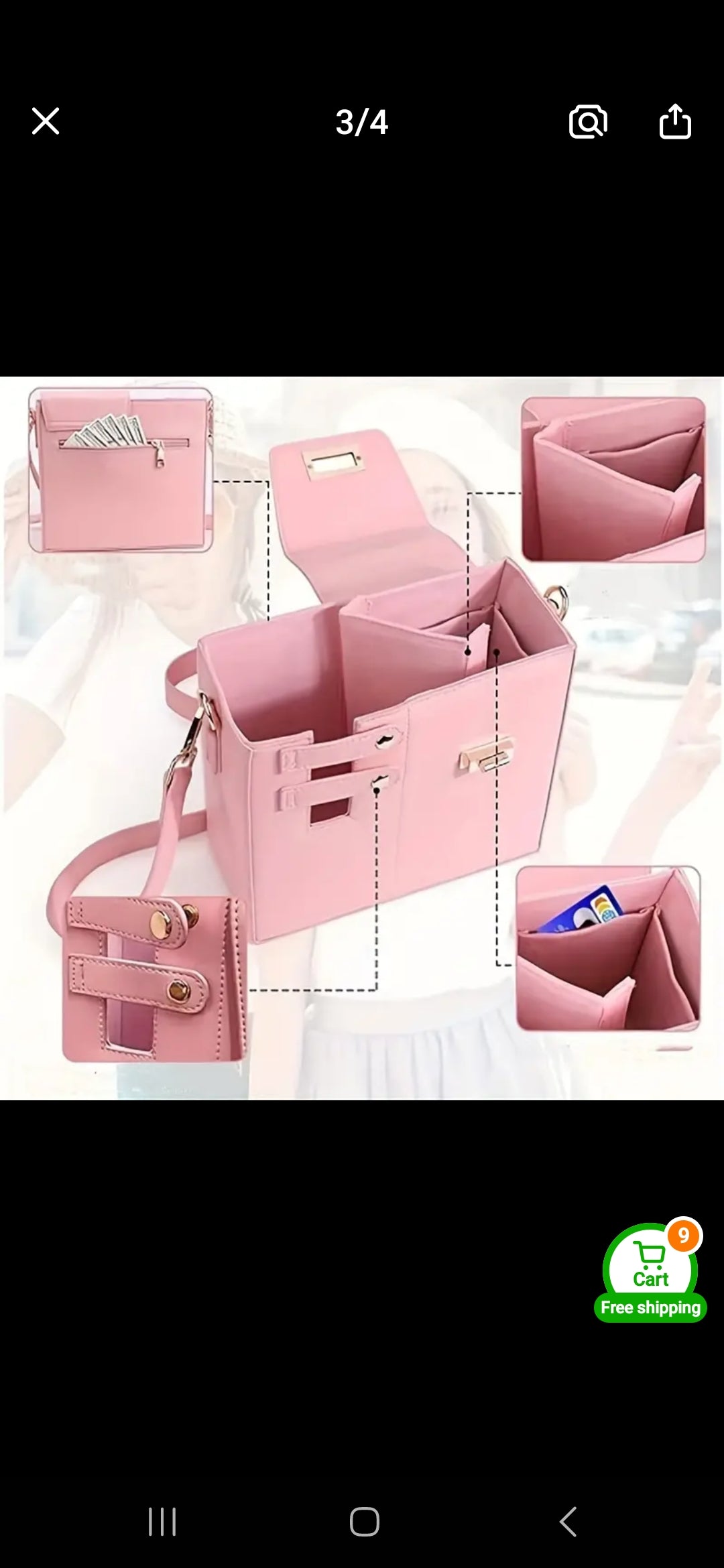 Water Cup carrier crossbody/messager bag with adjustable strap