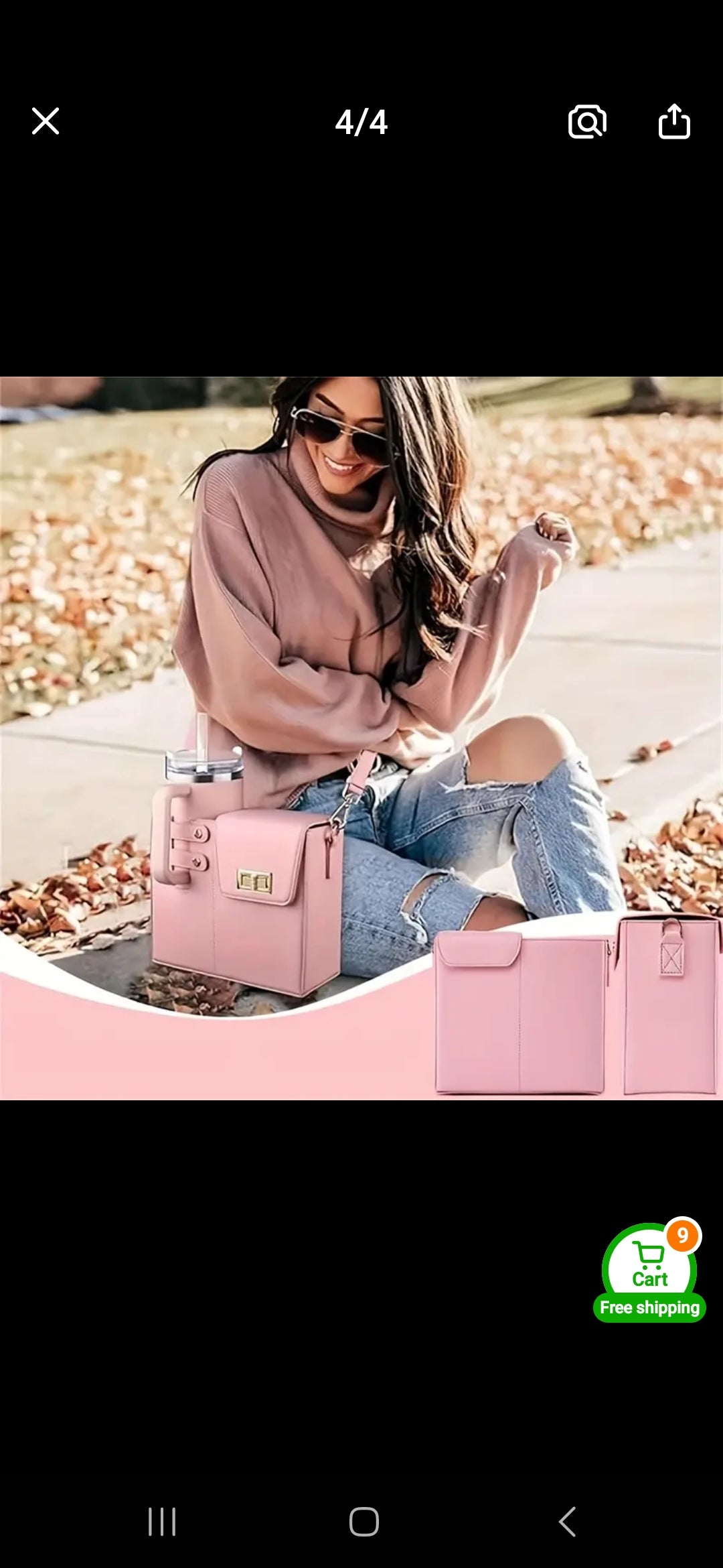 Water Cup carrier crossbody/messager bag with adjustable strap